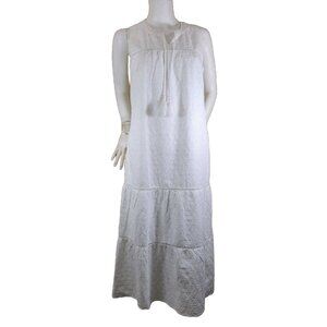 Tommy Bahama womens Size S Sleeveless White Eyelet Ruffle Midi Dress NWT --20